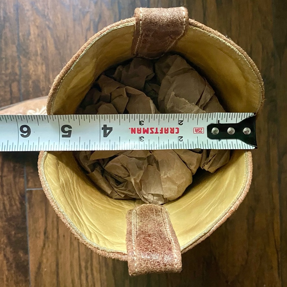 CORRAL Honey Cortez Ivory Scroll fleur de lis Cowboy Western Boots Womens 10 Tan - Picture 11 of 16